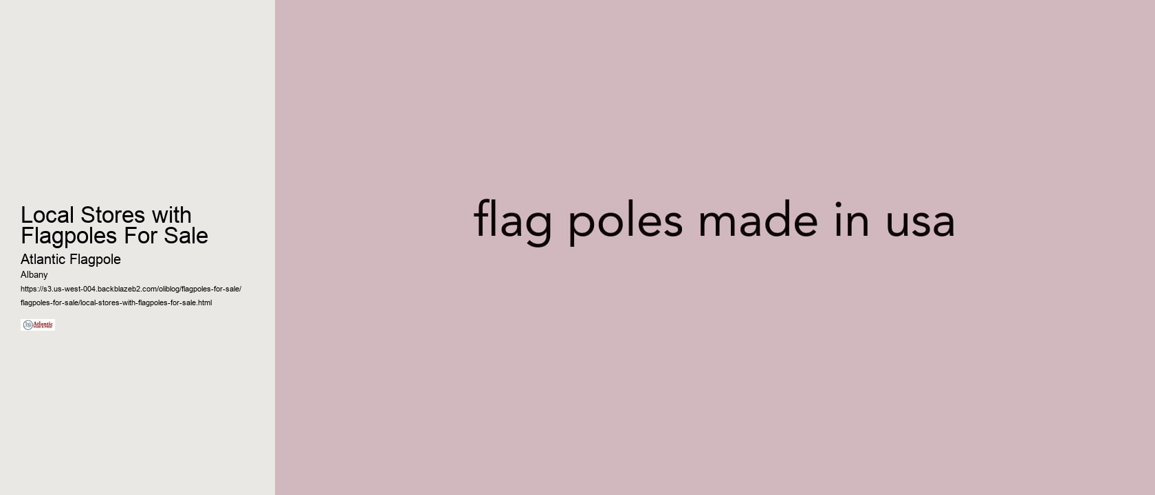 Local Stores with Flagpoles For Sale