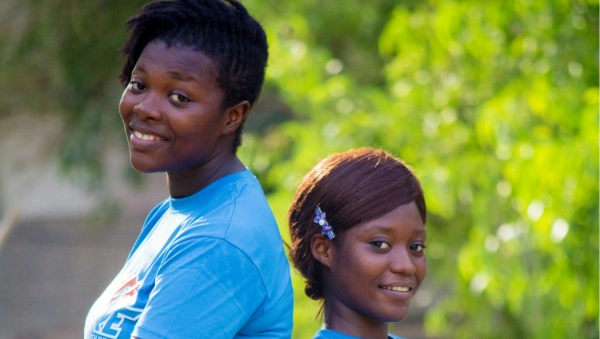 Young African twin women