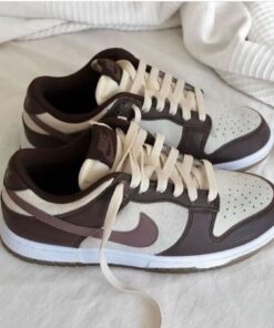 Beige And Brown Jordans, Mocha Nike Shoes, Brown Nike Low Dunks, Brown Nike Shoes Aesthetic, Nike Mocha, Nike Dunk Low Mocha