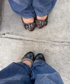 Ballet Flats With Buckles, Clothes And Shoes Aesthetic, Flat Summer Shoes, Spain Shoes, Shoe Fits, Shoe Picture, Converse Ballet Flats Outfit