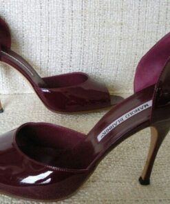 Vivienne Westwood Cherry Heels, Vintage Manolo Heels, Manolo Blahnik Pitina Burgundy, Manolo Blahnik Raspberry Heels