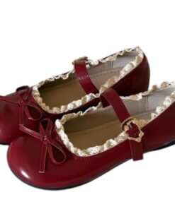 Coquette Lace Trim Mary Jane Flats