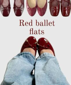 Red Ballet Flats, Foldable Ballet Flats, Flats Shoes Comfortable, Shoes Outfit Fashion, Ballerina Shoes Flats, Aesthetic Shoes, Shoe Inspo, Girly Shoes