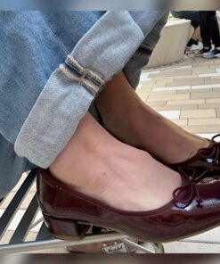 Style Ballet Flats, Ballet Flats Styled, Ballet Flat Heels, Heel Ballet Flats, Short Heels Aesthetic, Pointy Ballet Flats, Ballerina Shoes Aesthetic