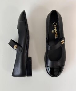 Channel Shoes Flat, Chanel Ballet Heels, Chanel Mary Jane Flats, Chanel Mary Janes, Chanel Black High Heels, Chanel Mary Jane Shoes