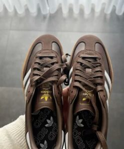 Brown Sambas Adidas, Must Have Shoes For Women Sneakers, Brown Sambas, Brown Adidas Samba, Tan Samba Shoes