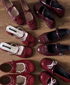 Dark Red Sneakers, Cherry Red Shoes, Red Items, Pretty Heels, Cute Shoes Heels, Modest Girly Outfits, Shoes Outfit Fashion, Fancy Shoes, Stunning Shoes