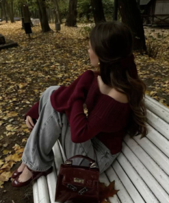 Burgundy Ballet Shoes