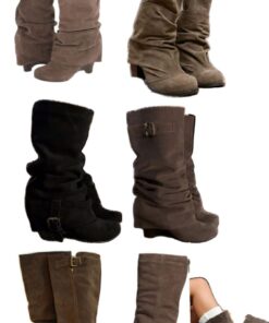 Overlapping Boots, Layered Boots, Boots Winter, Shoes Ideas, Slouch Boots, 2000s Boots, 2000s Wedge Boots, Vetements Shoes, Outfit Look