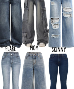 Clothing Design Sketches, Casual Outfits For Teens, Simple Casual Outfits, Types Of Jeans, Cute Preppy Outfits