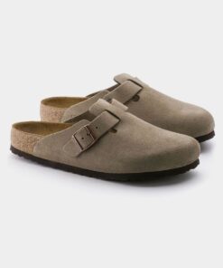 BIRKENSTOCK Boston Soft Footbed Womens Clogs - TAUPE