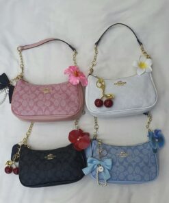 Coach Purse Wallet, Coach Bags And Shoes, Gen Z Bag, Coach Bag Accessories Ideas, Coach Bag Designs, Purse Styling