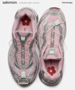 Cool Pink Sneakers, Functional Spring Lace-up Running Shoes, Pink Running Shoes For Streetwear, Asics Pink Shoes, Pink Salomon Shoes Outfit