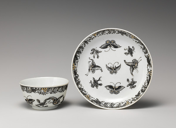 Waste bowl and saucer