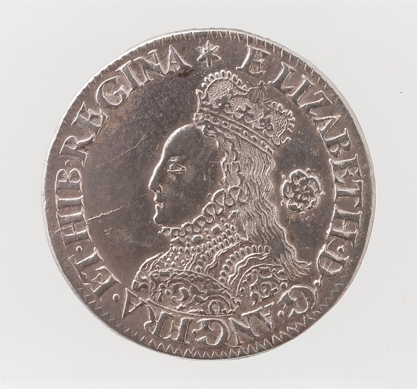 Elizabeth I sixpence coin
