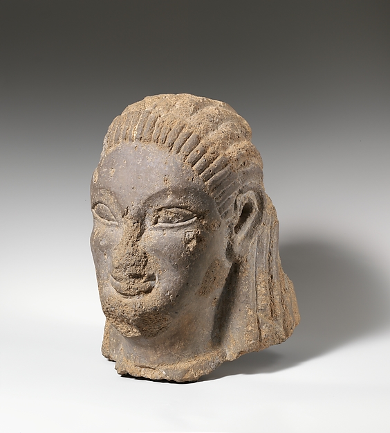 Tufa head of sphinx or siren