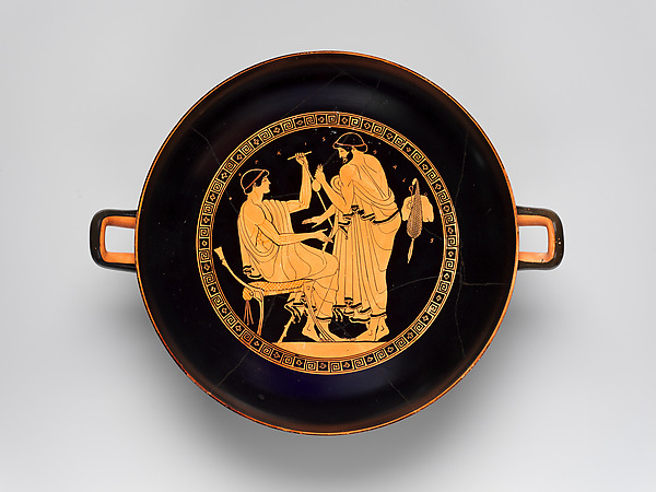 Terracotta kylix (drinking cup)