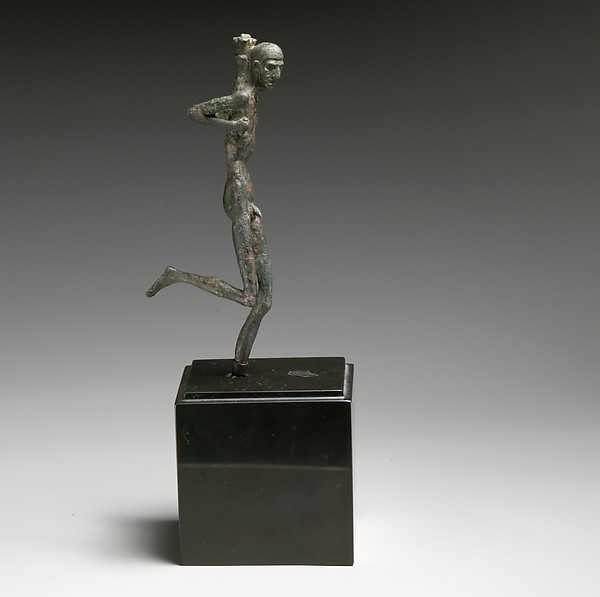 Bronze statuette of a runner
