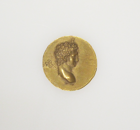 Roundel, medallion with head of Hermes
