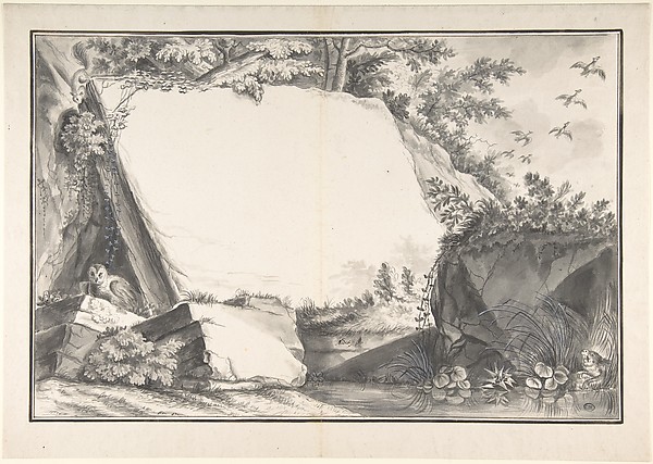 Design for a Title Page(?): Rocks and Animals
