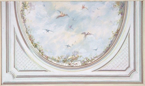 Design for Grand Salon Ceiling, Hôtel Hope