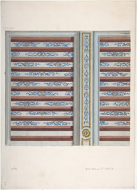 Design for Ceiling, Château de St. Aubin