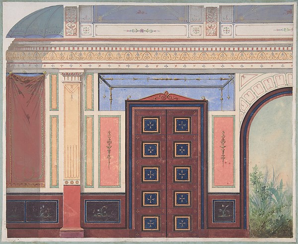 Design for Elevation of Ceiling and Wall, Deepdene, Dorking, Surrey