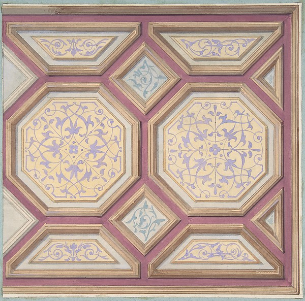 Design for Ceiling, Château de Cangé