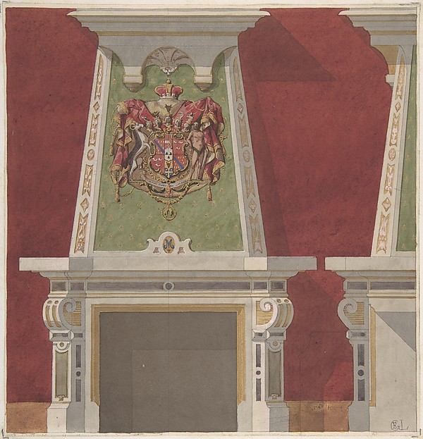 Design for Chimney Piece, Château du Duc de Meternick, Johannisburg
