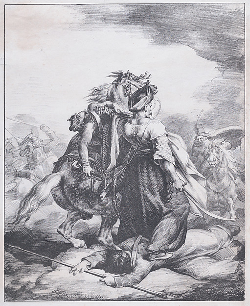 Mamluk Defending a Wounded Trumpeter