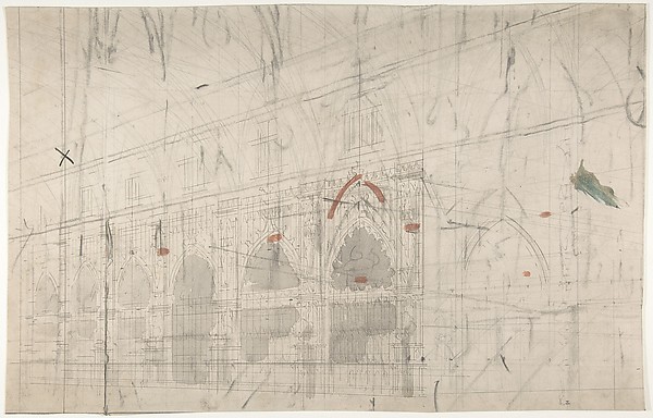 Design for a Stage Set at the Opéra, Paris: Church Interior