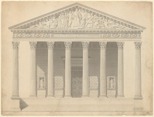 Façade of the Madeleine, Paris
