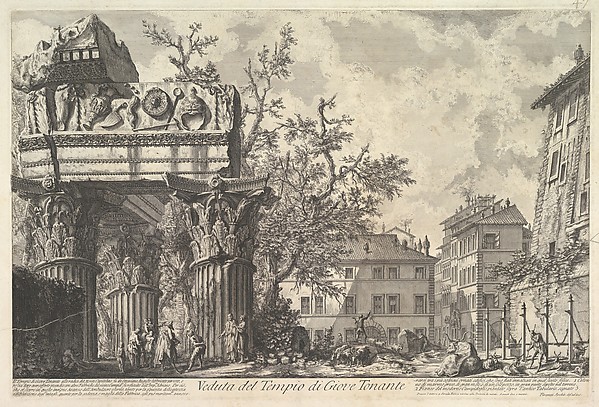 The Temple of Vespian (Veduta del Tempio di giove Tonante)
