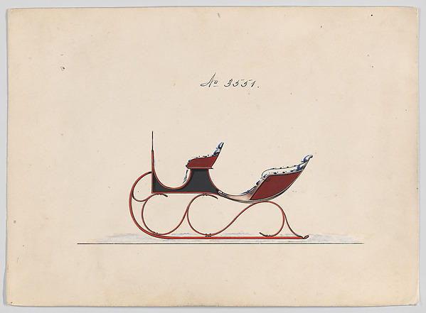 Design for Victoria Sleigh, no. 3551
