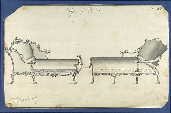 Two Couches, in Chippendale Drawings, Vol. I