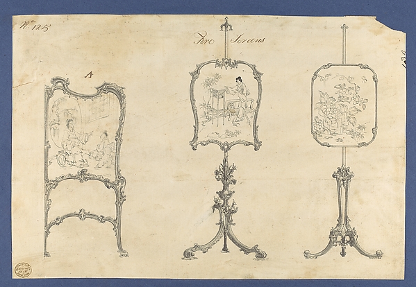 Fire Screens, in Chippendale Drawings, Vol. I