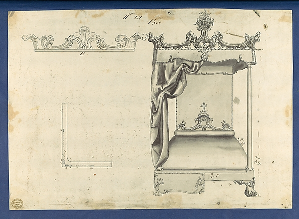 Bed, in Chippendale Drawings, Vol. I