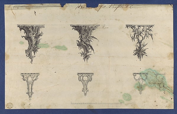 Brackets for Bustos, in Chippendale Drawings, Vol. I