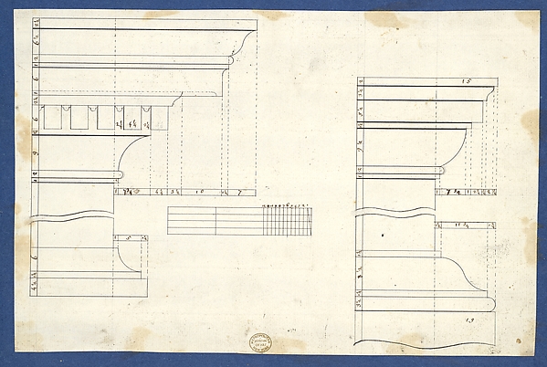 Moldings for Bookcases, from Chippendale Drawings, Vol. II