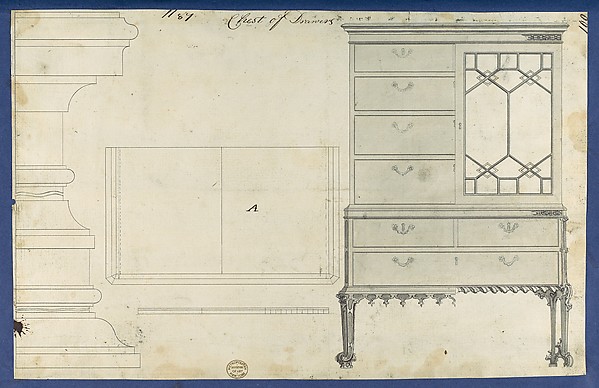 Chest of Drawers, from Chippendale Drawings, Vol. II