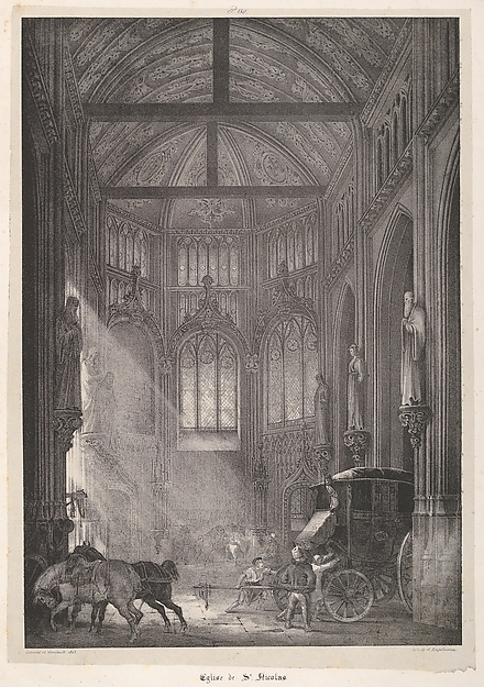 The Church of Saint Nicholas, Rouen, from "Voyages pittoresques et romantiques dans lâancienne France"