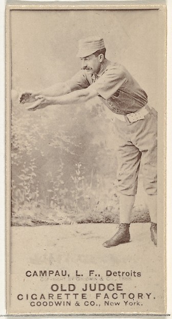 Charles Columbus "Count" Campau, Left Field, Detroit Wolverines, from the Old Judge series (N172) for Old Judge Cigarettes