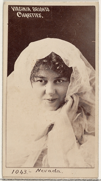 Card 1043, Nevada, from the Actors and Actresses series (N45, Type 2) for Virginia Brights Cigarettes