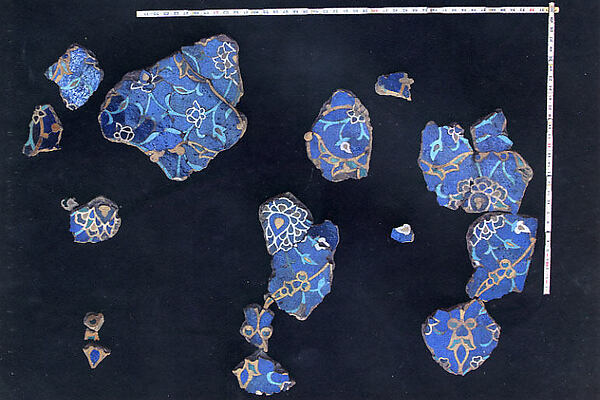 A Group of Mosaic Tilework Fragments