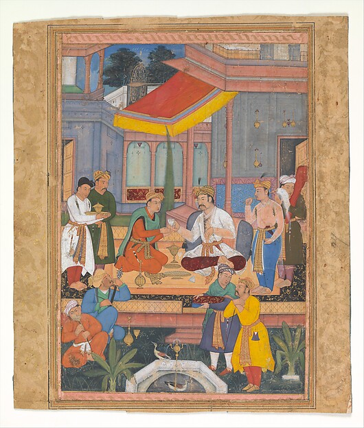 Interior of a Courtyard with Figures