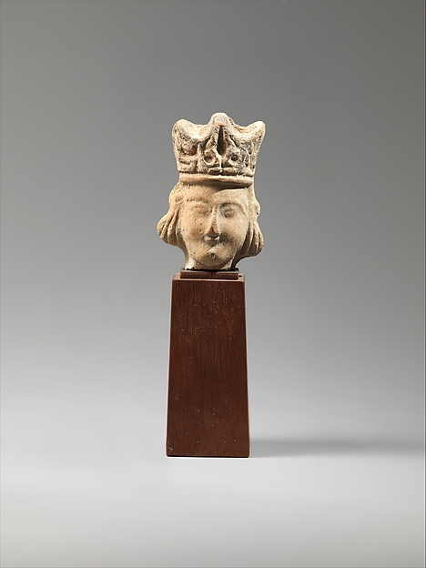 Head of a Figurine with an Elaborate Headdress
