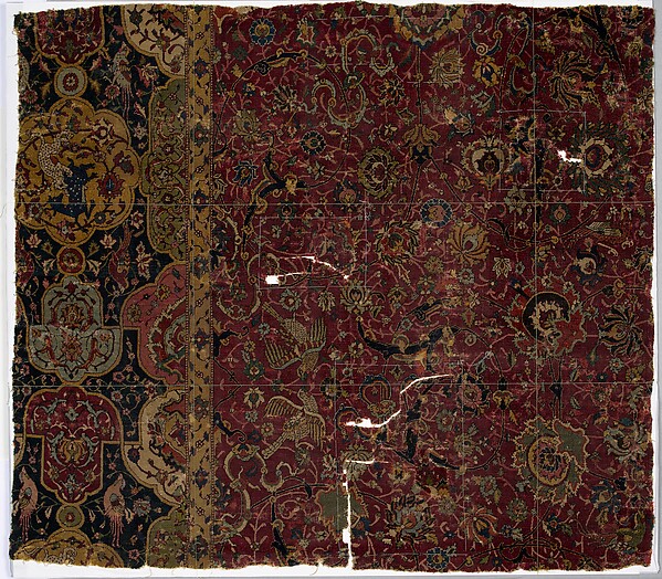 Fragment of a Carpet with Cartouche Border