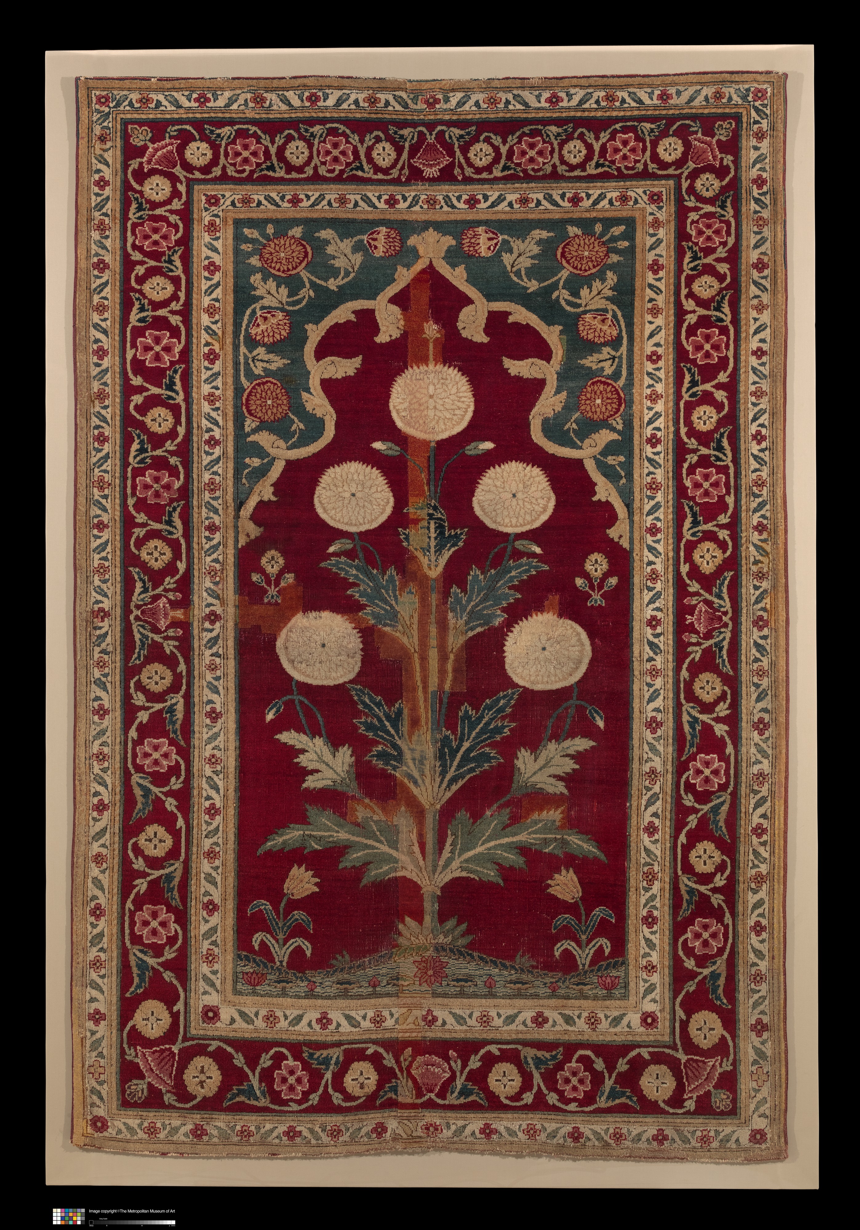 Carpet with Niche and Flower Design