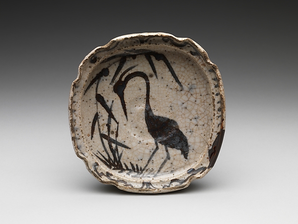 Bowl with Heron in Reeds