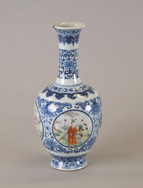 Vase with children at play
